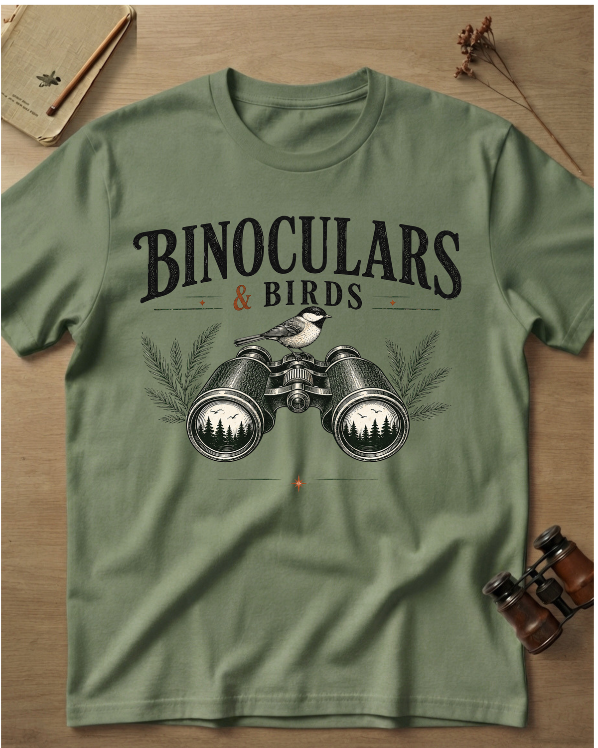 Binoculars & Birds T-Shirt