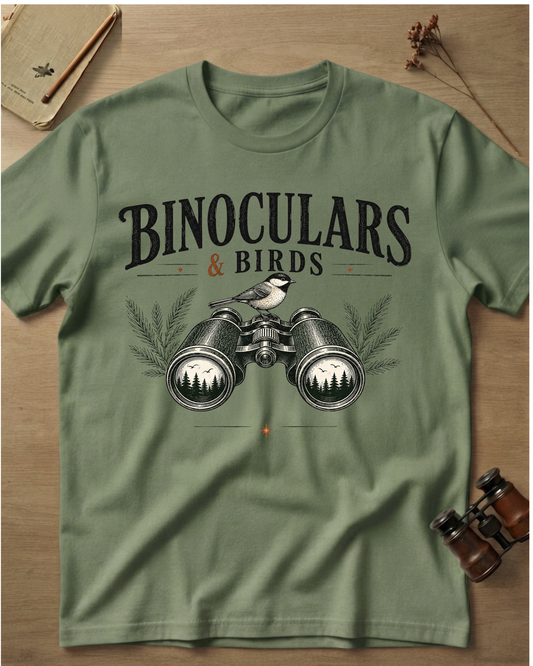 Binoculars & Birds T-Shirt