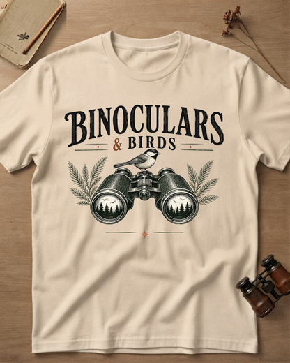 Binoculars & Birds T-Shirt