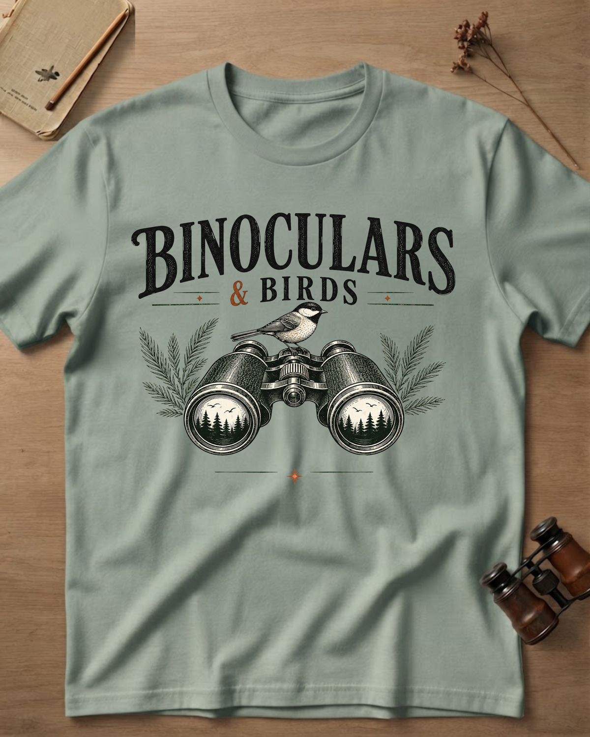 Binoculars & Birds T-Shirt