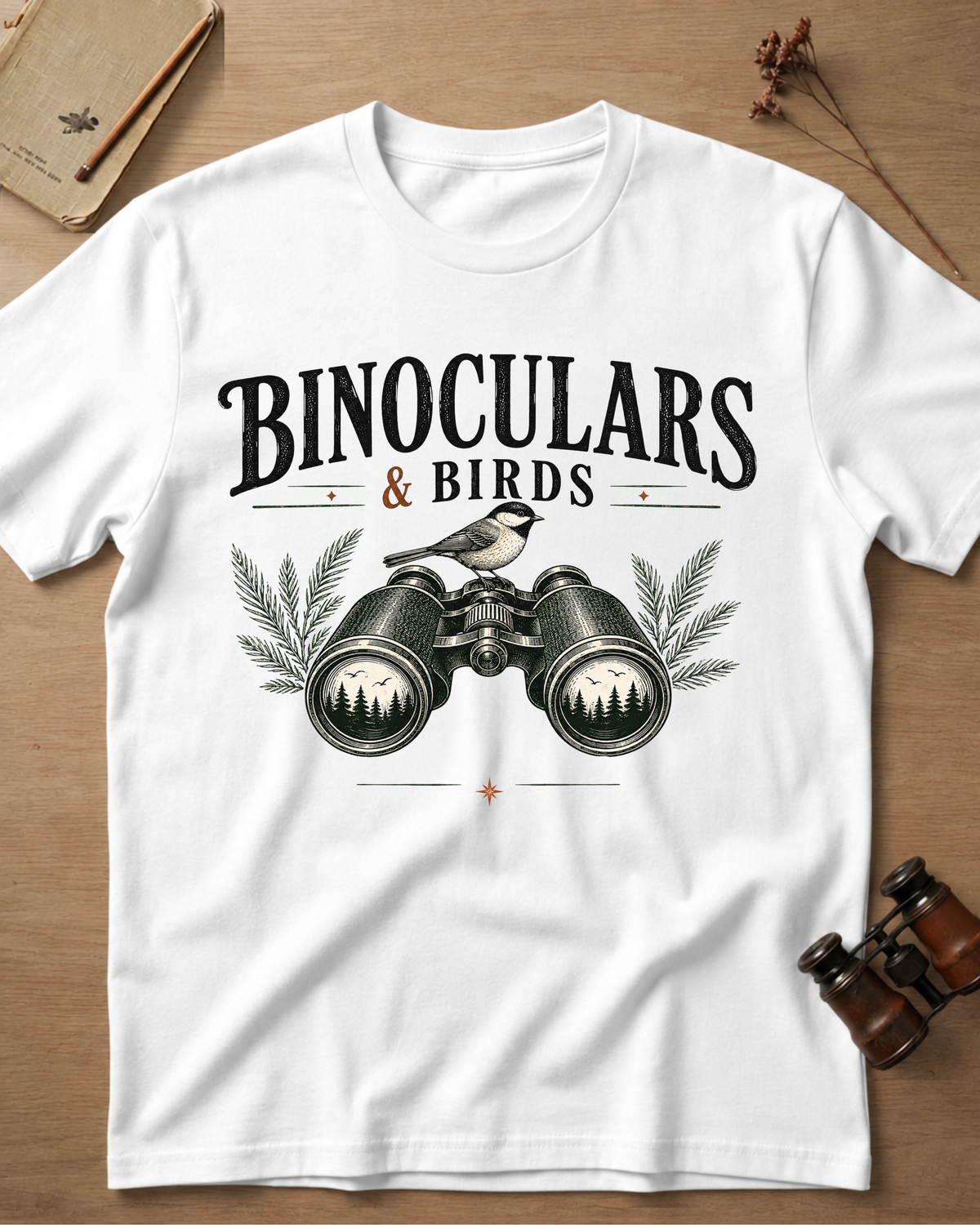 Binoculars & Birds T-Shirt